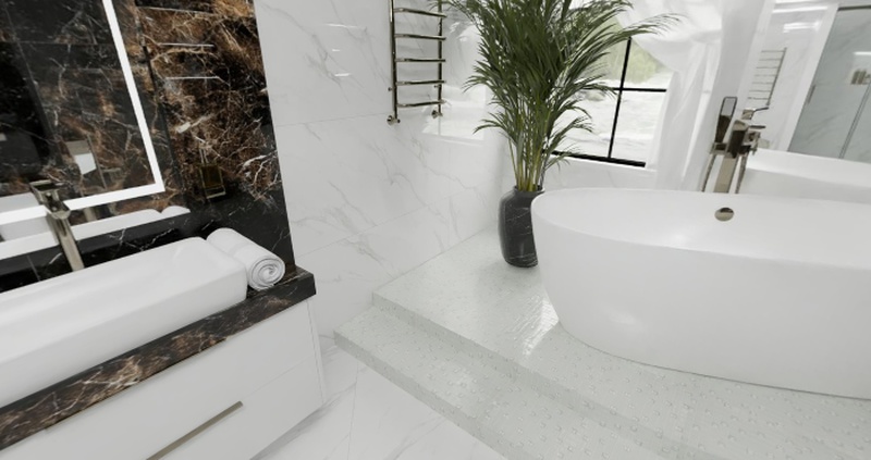 Sotgres, проект Cafe Moka,Classic Coral  (ванная комната)